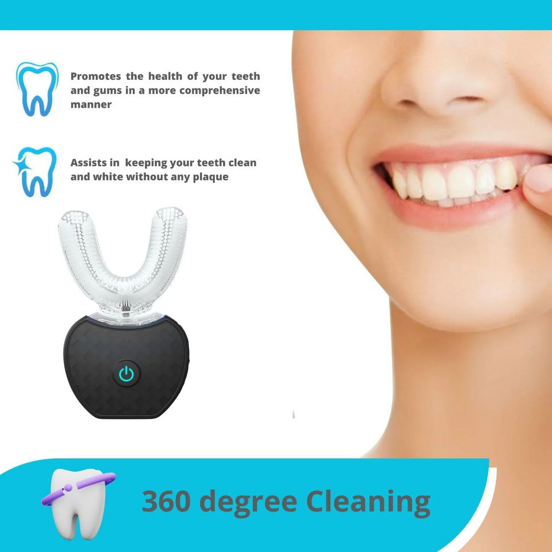 U Shaped Automatic Toothbrush-360 Degree Cleaning
