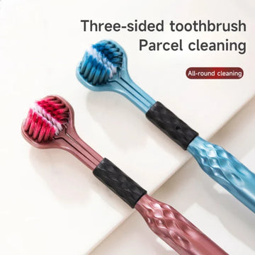 Three-Sided Soft Toothbrush