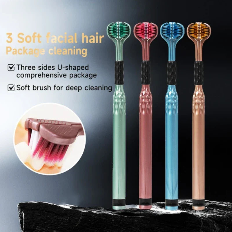 Three-Sided Soft Toothbrush